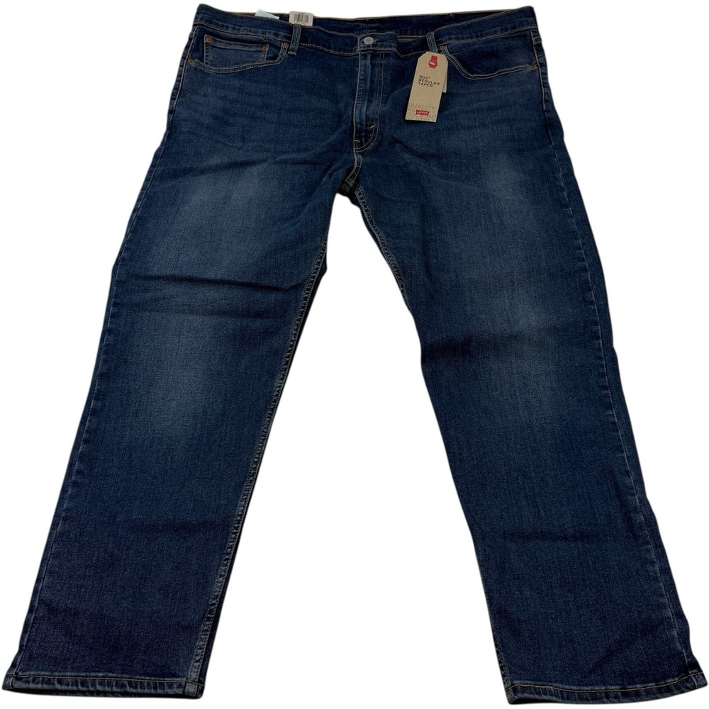 Levi's 502 Blue Jeans Men's‎ Size 46x30 NWT Regular Taper Fit Stretch Denim